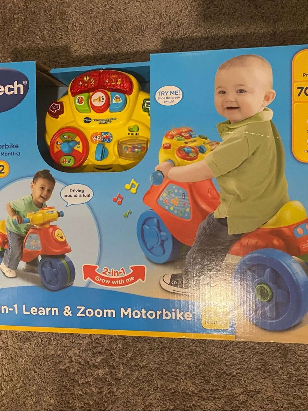 VTech 2-in-1 Learn & Zoom Motorbike – Yellow and Red